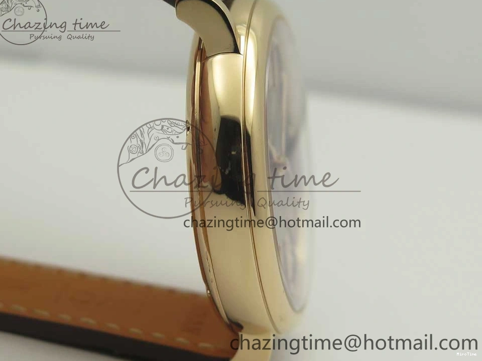 MIROTIME 0224 SportInspired Portofino IW458101 RG MK 1:1 Best Edition Gray Dial On Brown Leather Strap MIYOTA 7165